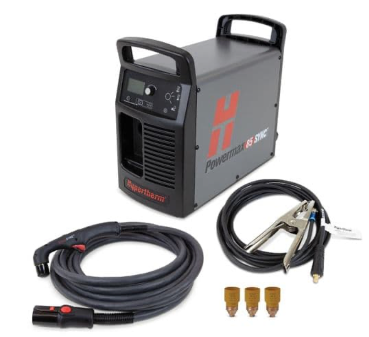 087197 Hypertherm Powermax85 SYNC plasma cutter with 15.2m handheld torch with consumables CE