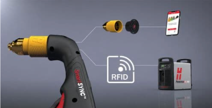 059698 Hypertherm Powermax 105 SYNC plasma cutter, CPC + serial port 15.2m mechanical torch