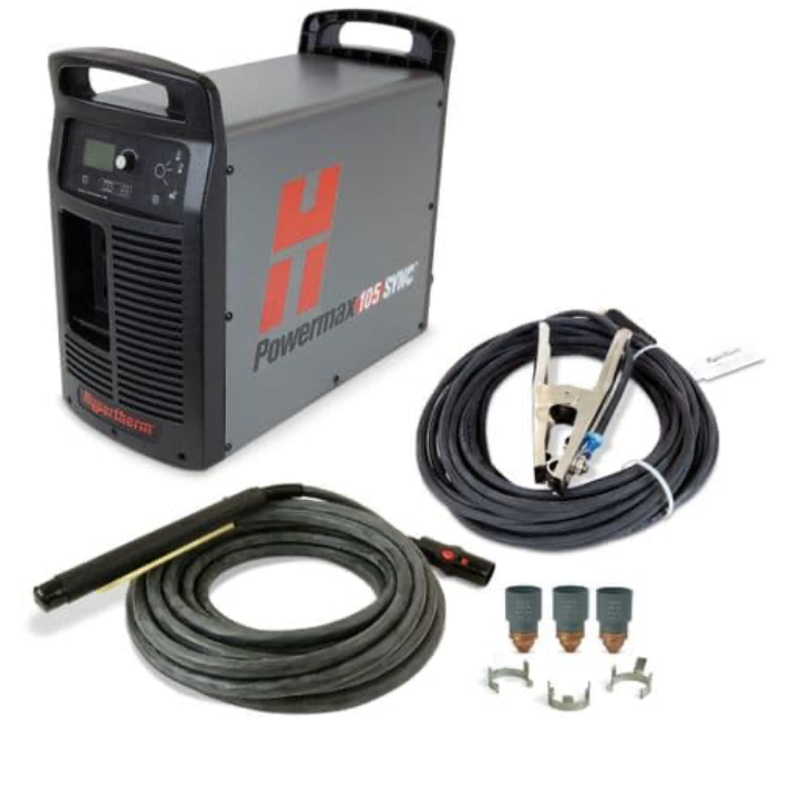 059693 Hypertherm Powermax 105 SYNC plasma cutter, CPC port, 7.6m mechanised torch, 22mm pierce