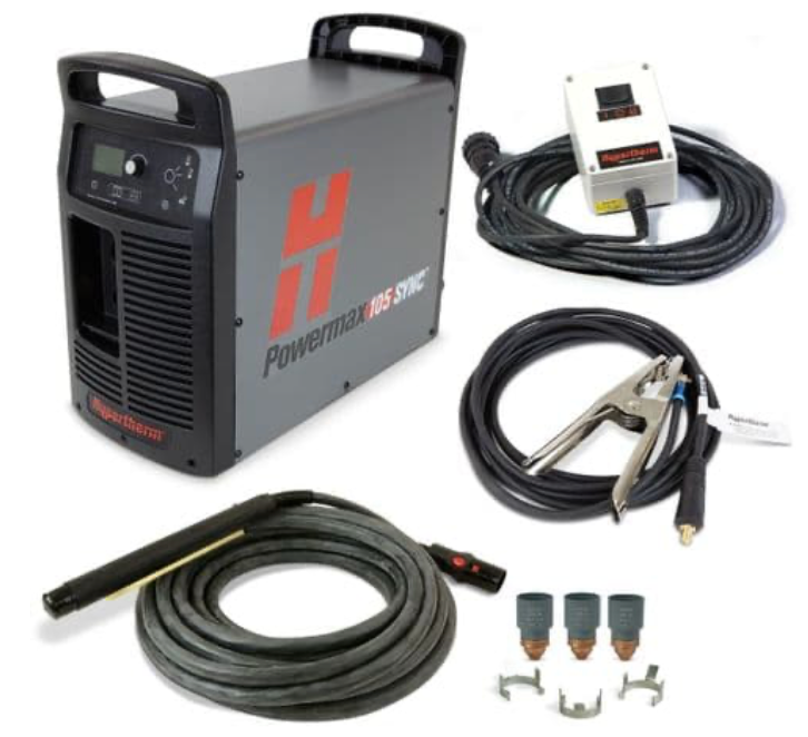 059695 Hypertherm Powermax 105 SYNC plasma cutter, CPC port, 15.2m mechanised torch, remote on/off